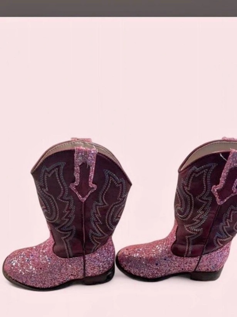 Cowgirl boots pink with glitter US 8